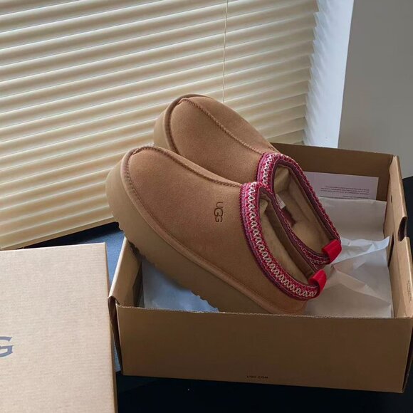 Ugg Tazz Platform Slippers Chestnut - Picture 2 of 8